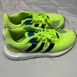 Adidas Women’s Neon Green and Black Sneakers